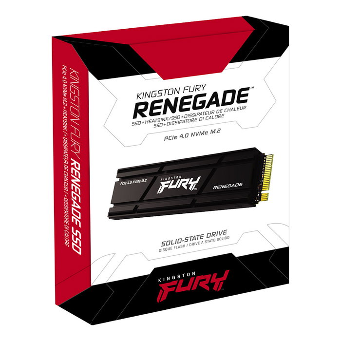 Kingston FURY Renegade 2 TB M.2 2280 PCIe 4.0 NVMe SSD con Disipador Kingston FURY Renegade 2 TB M.2 2280 PCIe 4.0 NVMe SSD con Disipador