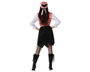 Disfraz Pirata Bucanera Mujer Adulto Rojo XS-S