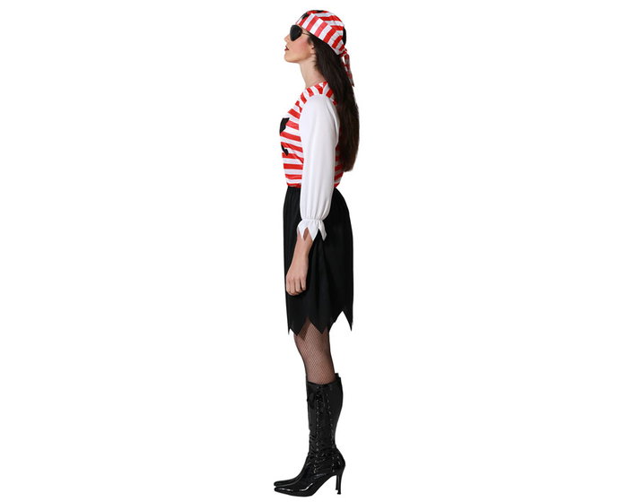 Disfraz Pirata Bucanera Mujer Adulto Rojo XS-S Disfraz Pirata Bucanera Mujer Adulto Rojo XS-S