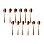 SUMMA SINXELO CUCHARA PARA CAFÉ EN COBRE SATINADO, LARGO 140 mm, ACERO INOXIDABLE, APTO LAVAVAJILLAS (Set de 12)