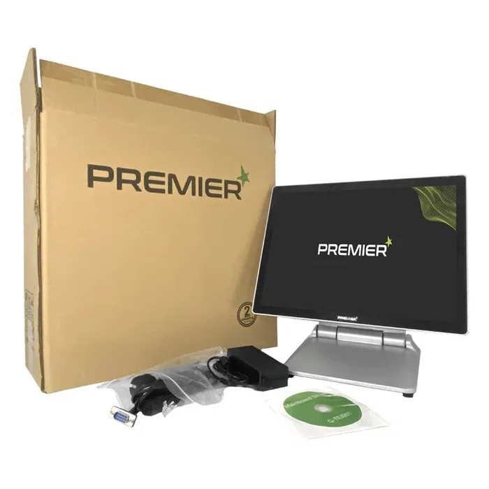 Premier SQ-200 W TPV con pantalla táctil de 15 pulg, Intel J6412, 8GB, 128GB SSD, Plata