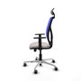 PIQUERAS Y CRESPO Silla de oficina Motilla con mecanismo Sincro/Traslack, Blanco y Azul