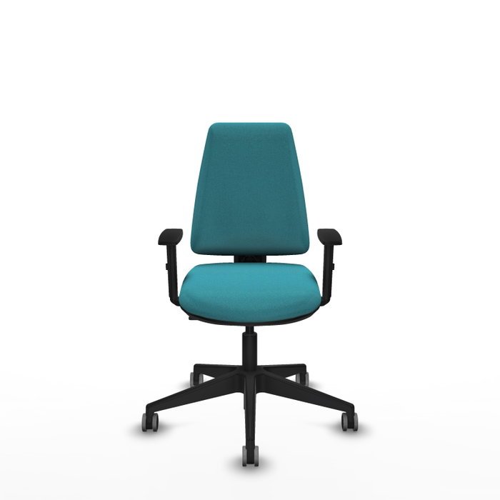 PIQUERAS Y CRESPO Silla de oficina Elche Turquesa con Brazos 1D