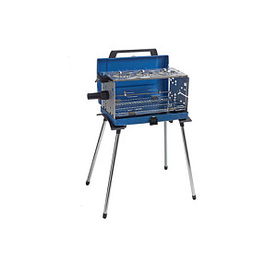 CAMPINGAZ 400 SGR - Parrilla de Gas Portátil, 5200 W, Color Azul y Plata, Superficie Rectangular de Acero, 530x290 mm