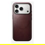 Nomad Modern Leather Case iPhone 17 Pro Burgundy Horween - Funda de Cuero