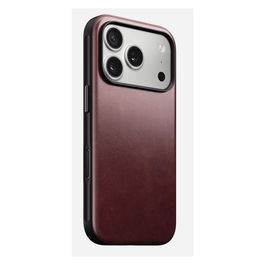 Nomad Modern Leather Case iPhone 17 Pro Burgundy Horween - Funda de Cuero