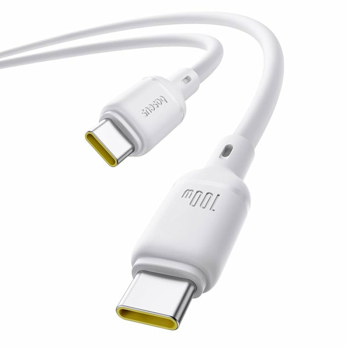 BASEUS Silky Series Cable de Carga Rápida USB-C a USB-C 100W 1m Blanco BASEUS Silky Series Cable de Carga Rápida USB-C a USB-C 100W 1m Blanco