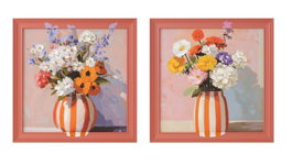 DKD Home Decor Cuadros Lienzo MDF 47x47 Florero Surtido de 2