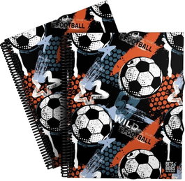GRAFOPLAS DISEÑO Carpeta con fundas Maxiplas PP 30F B&B Wild Football 25,5x31x1,6cm