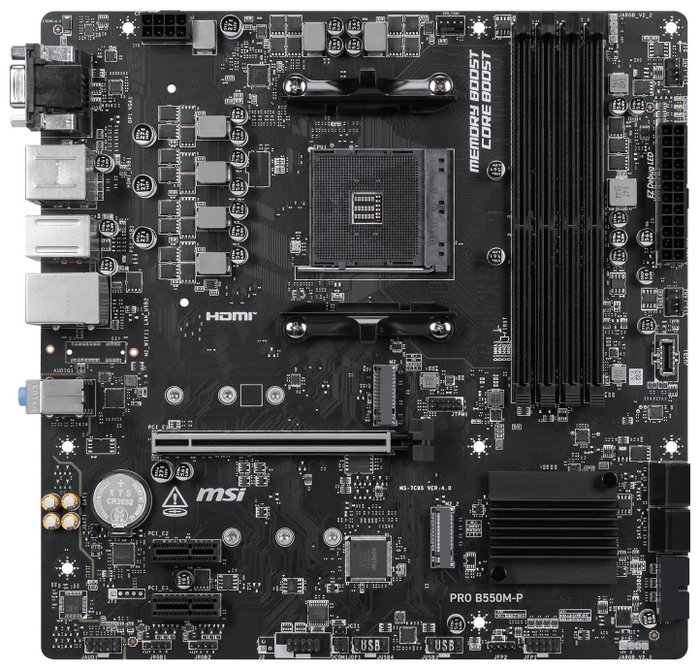 MSI PRO B550M-P Micro ATX AMD B550 DDR4