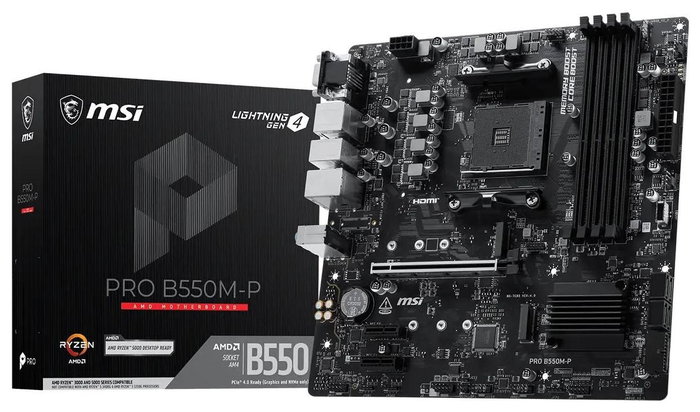 MSI PRO B550M-P Micro ATX AMD B550 DDR4