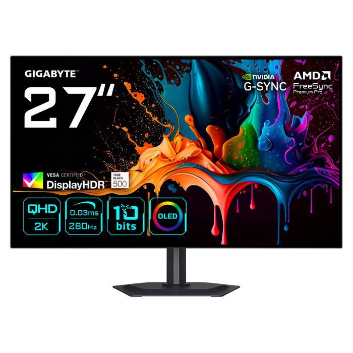 Gigabyte MO27Q28G Monitor Gaming OLED 27 pulg QHD 280Hz Gigabyte MO27Q28G Monitor Gaming OLED 27 pulg QHD 280Hz