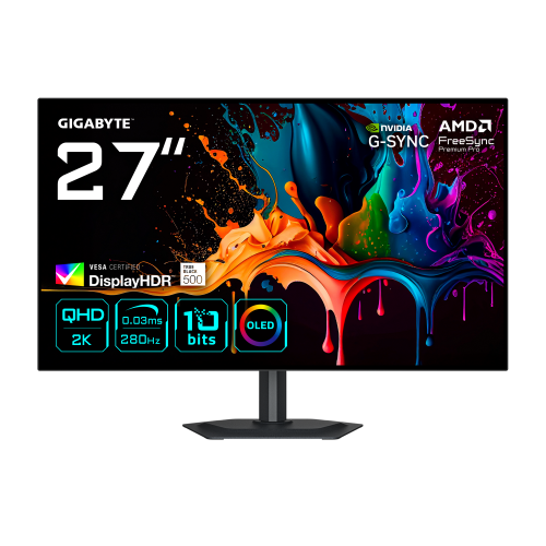 Gigabyte MO27Q28G Monitor Gaming OLED 27" QHD 280Hz 0.03ms - 20VM0-MO27Q28BK-1EKR Gigabyte MO27Q28G Monitor Gaming OLED 27" QHD 280Hz 0.03ms - 20VM0-MO27Q28BK-1EKR