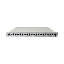 Synergy21 LWL-Patchpanel para 24xLC/LSH(E2000)-Duplex-Buchsen, 19/1HE, sin Kupplungen, Color Gris Claro