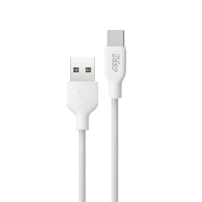 myway cable USB-Tipo C 3A 1m blanco
