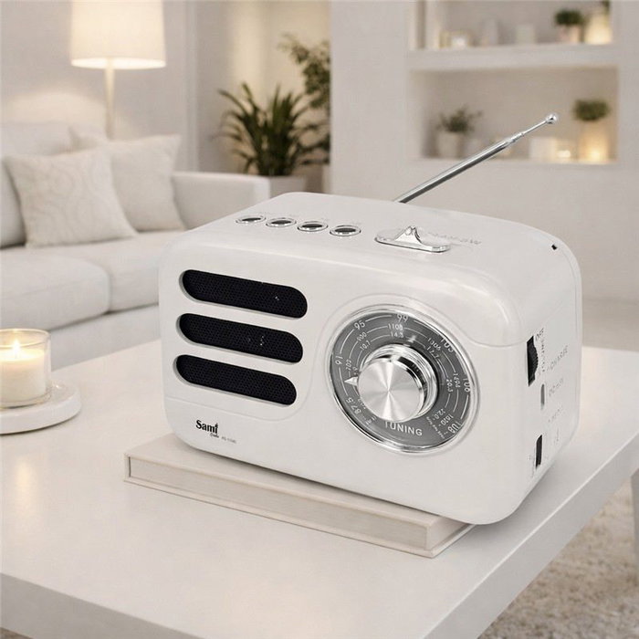 SAMI Radio sami multimedia 3 bandas vintage blanco bt/