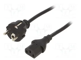 QOLTEC Cable de alimentación H05VV-F 3x0,75mm2 CEE 7/7 a IEC C13 1,8m
