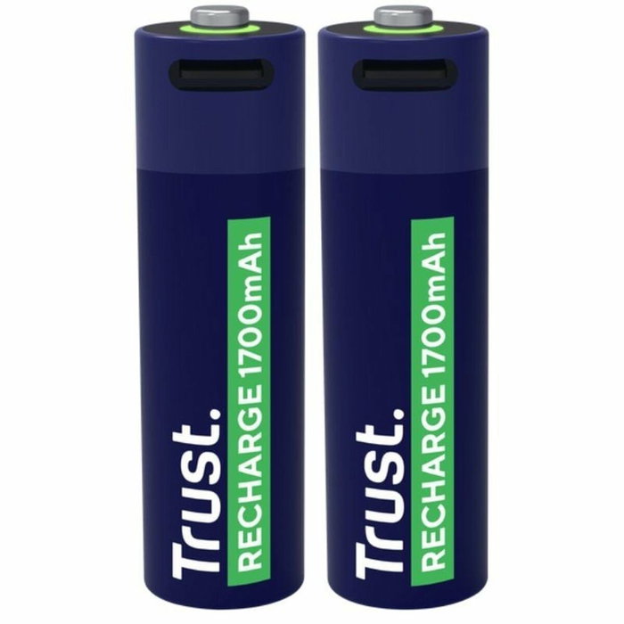 Trust Pilas Recargables AA 1700 mAh USB-C Pack de 2 Trust Pilas Recargables AA 1700 mAh USB-C Pack de 2