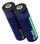 Trust Batería Recargable AA 1700 mAh con Carga USB-C, Pack de 2 Unidades, 800 Ciclos, Indicador Luz, Referencia 25584