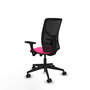 PIQUERAS Y CRESPO Silla de oficina Motilla con mecanismo Sincro/Traslack, Rosa y Negro