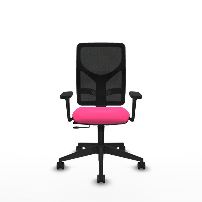 PIQUERAS Y CRESPO Silla de oficina Motilla con mecanismo Sincro/Traslack, Rosa y Negro