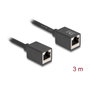 DeLOCK Cable de Red 90332 RJ45 Hembra a RJ45 Hembra Cat.6A S/FTP 3 m Negro - Extensión/Patch