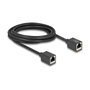 DeLOCK Cable de Red 90332 RJ45 Hembra a RJ45 Hembra Cat.6A S/FTP 3 m Negro - Extensión/Patch