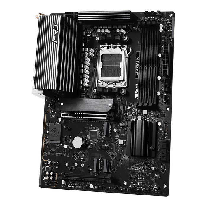 ASRock B850 Pro-A WiFi, Placa Base ATX, Socket AM5, AMD B850, Wi-Fi 6E, Bluetooth 5.2, 4x M.2, DDR5, 256 GB Max, 2.5G LAN, HDMI 2.1, USB-C