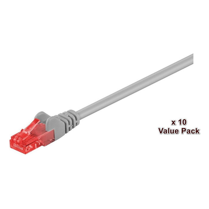 MicroConnect Pack de 10 Cables de Red CAT6 U/UTP 5m Gris MicroConnect Pack de 10 Cables de Red CAT6 U/UTP 5m Gris
