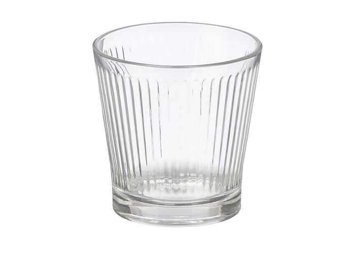 Vivalto Set 6 Vasos Raya Vertical 280ml Vidrio Transparente 27.5x9x16cm (Set de 8)