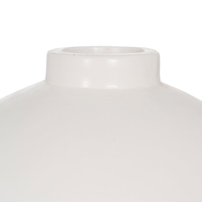 Jarrón Blanco Terracota Decoración 38 X 38 X 60 cm