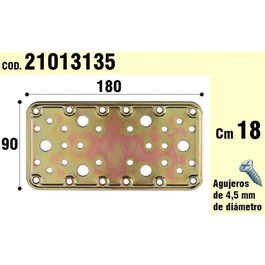 WOLFPACK LINEA PROFESIONAL Soporte Para Madera Placa Bicromatada 90x180 mm.