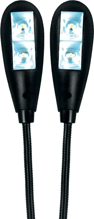 QUIKLOK Lámpara Atril Dual Flex con Pinza 4 LEDs QNL4LED