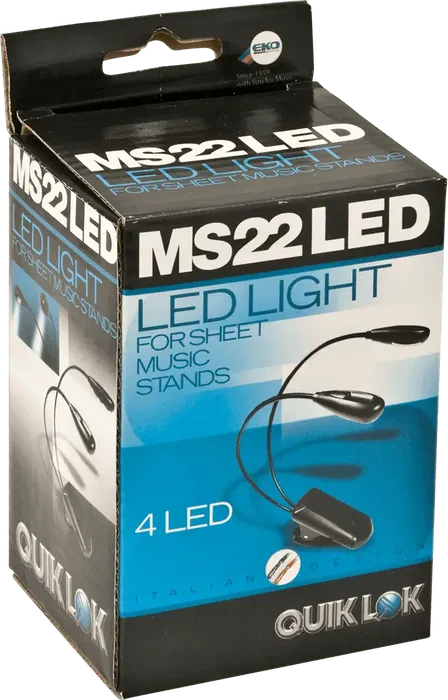 QUIKLOK Lámpara Atril Dual Flex con Pinza 4 LEDs QNL4LED