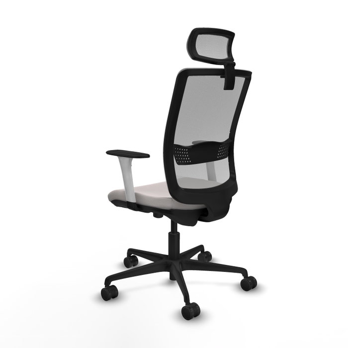PIQUERAS Y CRESPO Silla de oficina Haches con mecanismo Sincro/Traslack, Blanco y Gris PIQUERAS Y CRESPO Silla de oficina Haches con mecanismo Sincro/Traslack, Blanco y Gris
