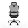 PIQUERAS Y CRESPO Silla de oficina Haches con mecanismo Sincro/Traslack, Blanco y Gris