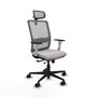 PIQUERAS Y CRESPO Silla de oficina Haches con mecanismo Sincro/Traslack, Blanco y Gris
