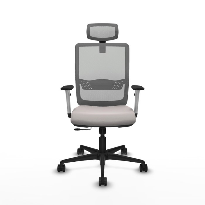 PIQUERAS Y CRESPO Silla de oficina Haches con mecanismo Sincro/Traslack, Blanco y Gris PIQUERAS Y CRESPO Silla de oficina Haches con mecanismo Sincro/Traslack, Blanco y Gris