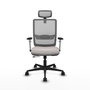 PIQUERAS Y CRESPO Silla de oficina Haches con mecanismo Sincro/Traslack, Blanco y Gris