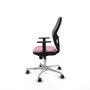 PIQUERAS Y CRESPO Silla de oficina Jorquera con mecanismo Sincro, tela Rosa y malla Gris
