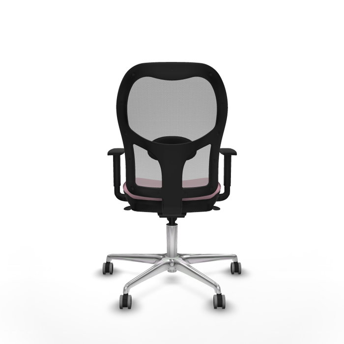 PIQUERAS Y CRESPO Silla de oficina Jorquera con mecanismo Sincro, tela Rosa y malla Gris PIQUERAS Y CRESPO Silla de oficina Jorquera con mecanismo Sincro, tela Rosa y malla Gris