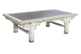 DKD Home Decor Mesa de Centro Olmo Macizo y Ratán Decapé