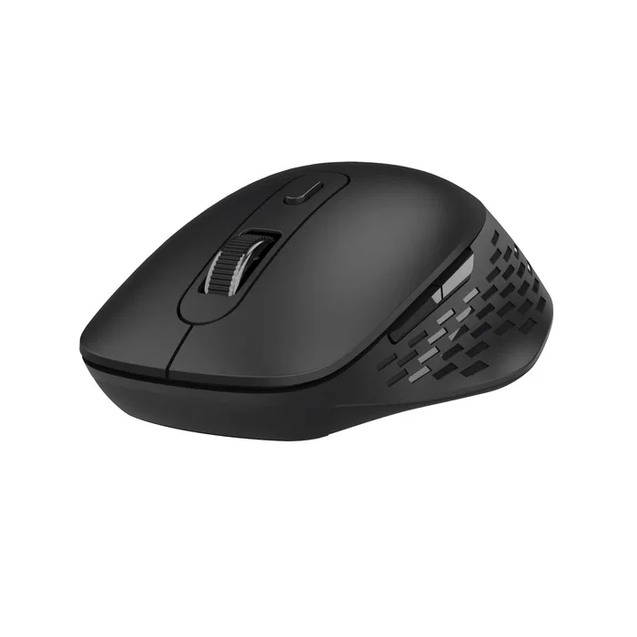 Nilox Ratón Óptico Inalámbrico Bluetooth/USB Dual para Oficina, 1600 DPI, 6 Botones Programables, Negro, Compacto y Ergonómico