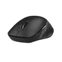Nilox Ratón Óptico Inalámbrico Bluetooth/USB Dual para Oficina, 1600 DPI, 6 Botones Programables, Negro, Compacto y Ergonómico