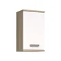 Forte VERH10Q34 Armario Mural Blanco / Roble Sonoma 1 Puerta Mueble de Baño 68,8 x 29 x 40,2 cm