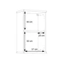 Forte VERH10Q34 Armario Mural Blanco / Roble Sonoma 1 Puerta Mueble de Baño 68,8 x 29 x 40,2 cm