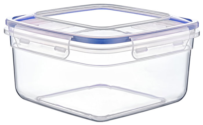 Dem Fiambrera Hermética Cuadrada 900Ml 14,5x8,1x14,3Cm (12 Unidades)