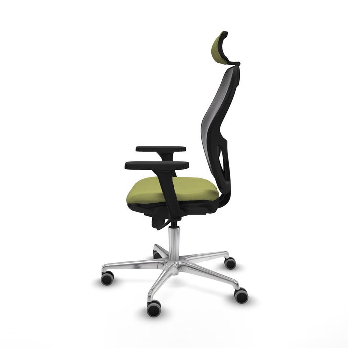 PIQUERAS Y CRESPO Silla de oficina Jorquera con mecanismo Sincro, tela Verde oliva y malla Negra PIQUERAS Y CRESPO Silla de oficina Jorquera con mecanismo Sincro, tela Verde oliva y malla Negra