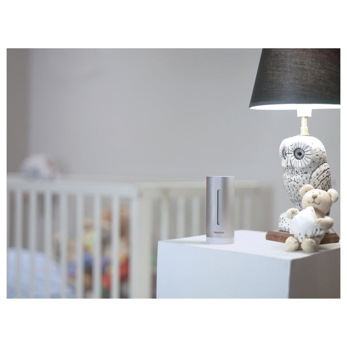 Netatmo Estación Meteorológica Inteligente con Módulo Interior Adicional NBU-NWS-NIM-EU - Barómetro, Higrómetro, Termómetro, Wifi, Alexa, HomeKit, Plata