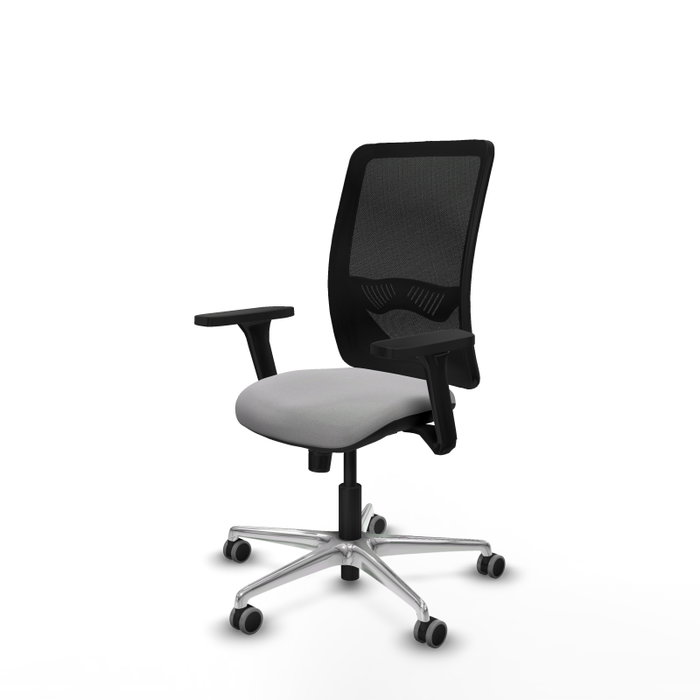 PIQUERAS Y CRESPO Silla de oficina Zulema con mecanismo Sincro, Gris claro y Negro PIQUERAS Y CRESPO Silla de oficina Zulema con mecanismo Sincro, Gris claro y Negro